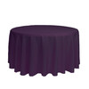 120 Inch Round Polyester Tablecloth Eggplant