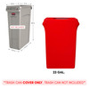 23 Gallon Spandex Slim Jim Narrow Trash Can Cover Red measurements