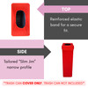 23 Gallon Spandex Slim Jim Narrow Trash Can Cover Red features