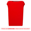 23 Gallon Spandex Slim Jim Narrow Trash Can Cover Red