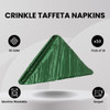 Crinkle Taffeta Cloth Napkins Hunter Green features