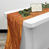 14 x 108 Inch Crinkle Taffeta Table Runner Burnt Orange