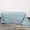 90 x 156 Inch Rectangular Crinkle Taffeta Tablecloth Light Blue front