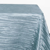 90 x 156 Inch Rectangular Crinkle Taffeta Tablecloth Light Blue corner