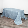 90 x 156 Inch Rectangular Crinkle Taffeta Tablecloth Light Blue
