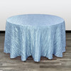 120 Inch Round Crinkle Taffeta Tablecloth Light Blue