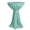 120 inch Round Polyester Tablecloths Tiffany on cocktail table