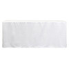 6 ft Fitted Polyester Rectangular Tablecloth Open Back White front