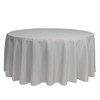 132 inch Round Polyester Tablecloths Silver