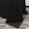 90 x 132 inch Rectangular Polyester Tablecloths Black Corner