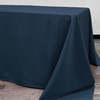 90 x 132 inch Rectangular Polyester Tablecloths Navy Blue Side
