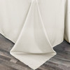 90 x 132 inch Rectangular Polyester Tablecloths Ivory Corner