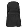 Polyester Folding Chair Covers Black for weddings