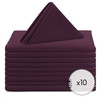 20 inch Polyester Cloth Napkins Eggplant pack of 10