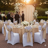 champagne crinkle taffeta sashes for weddings