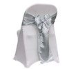 silver satin sashes for folding chairs