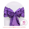 10 Pack Satin Sashes Purple