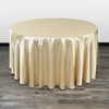 120 inch Round Satin Tablecloths Champagne