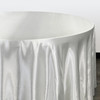 132 Inch Round Satin Tablecloth White side