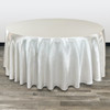 132 inch Round Satin Tablecloths Ivory
