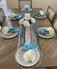 turquoise satin napkins