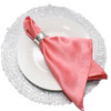 10 Pack 20 Inch Satin Cloth Napkins Coral