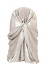 Satin Self-Tie Universal Chair Covers Dark Silver / Platinum For Weddings