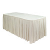 17 ft x 29 inch Polyester Pleated Table Skirt Ivory