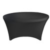Stretch Spandex 5 ft Round Table Covers Black Top