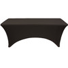 Stretch Spandex 6 ft Rectangular Table Cover Black front