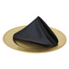 20 inch L'amour Satin Napkins Black