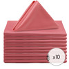 10 Pack 20 Inch L'amour Satin Napkins Coral