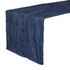 Navy Blue Table Runners, Crinkle Taffeta Table Runner for Weddings