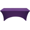 Stretch Spandex 6 ft Rectangular Table Cover Purple front