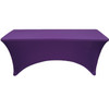 Stretch Spandex 6 ft Rectangular Table Cover Purple front