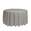 120 Inch Round Polyester Tablecloth Gray