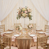 champagne glitz sequin tablecloths for formal events