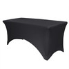 Spandex 4 Ft Rectangular Table Covers Black