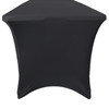 Spandex 4 Ft Rectangular Table Covers Black side
