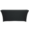 Spandex 8 Ft Open Back Rectangular Table Covers Black