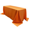 90 x 156 inch Rectangular Polyester Tablecloths Orange Main