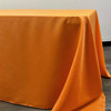 90 x 156 inch Rectangular Polyester Tablecloths Orange Side 