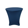 30 x 30 inch Lowboy Cocktail Round Stretch Spandex Table Covers Navy Blue