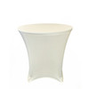 30 x 30 inch Lowboy Cocktail Round Stretch Spandex Table Covers Ivory