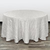 132 Inch Round Crinkle Taffeta Tablecloth White