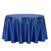 120 inch Round Glitz Sequin Tablecloth Navy Blue