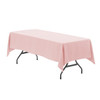 60 x 102 inch Rectangular Polyester Tablecloth Blush