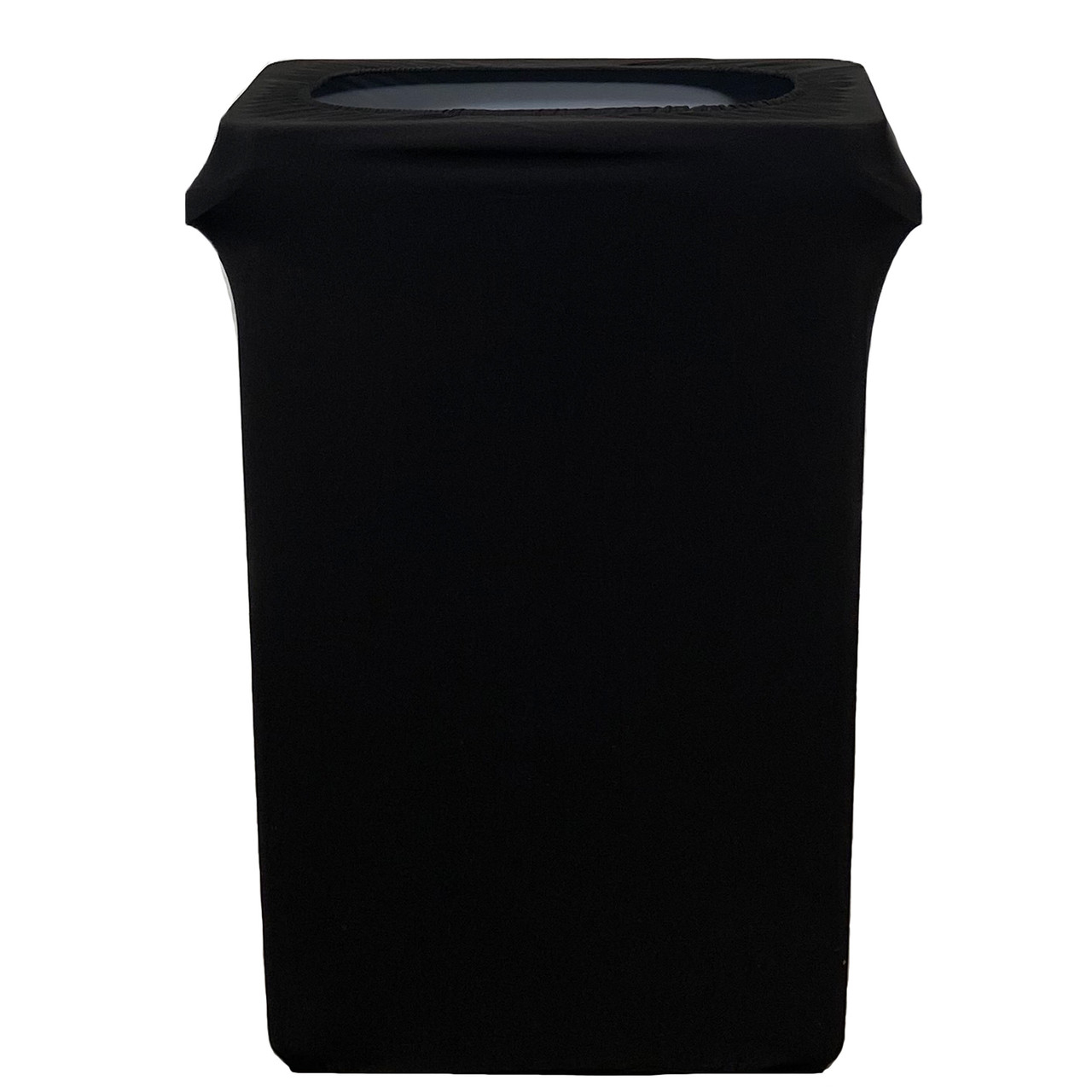 23 Gallon Spandex Slim Jim Narrow Trash Can Cover Black