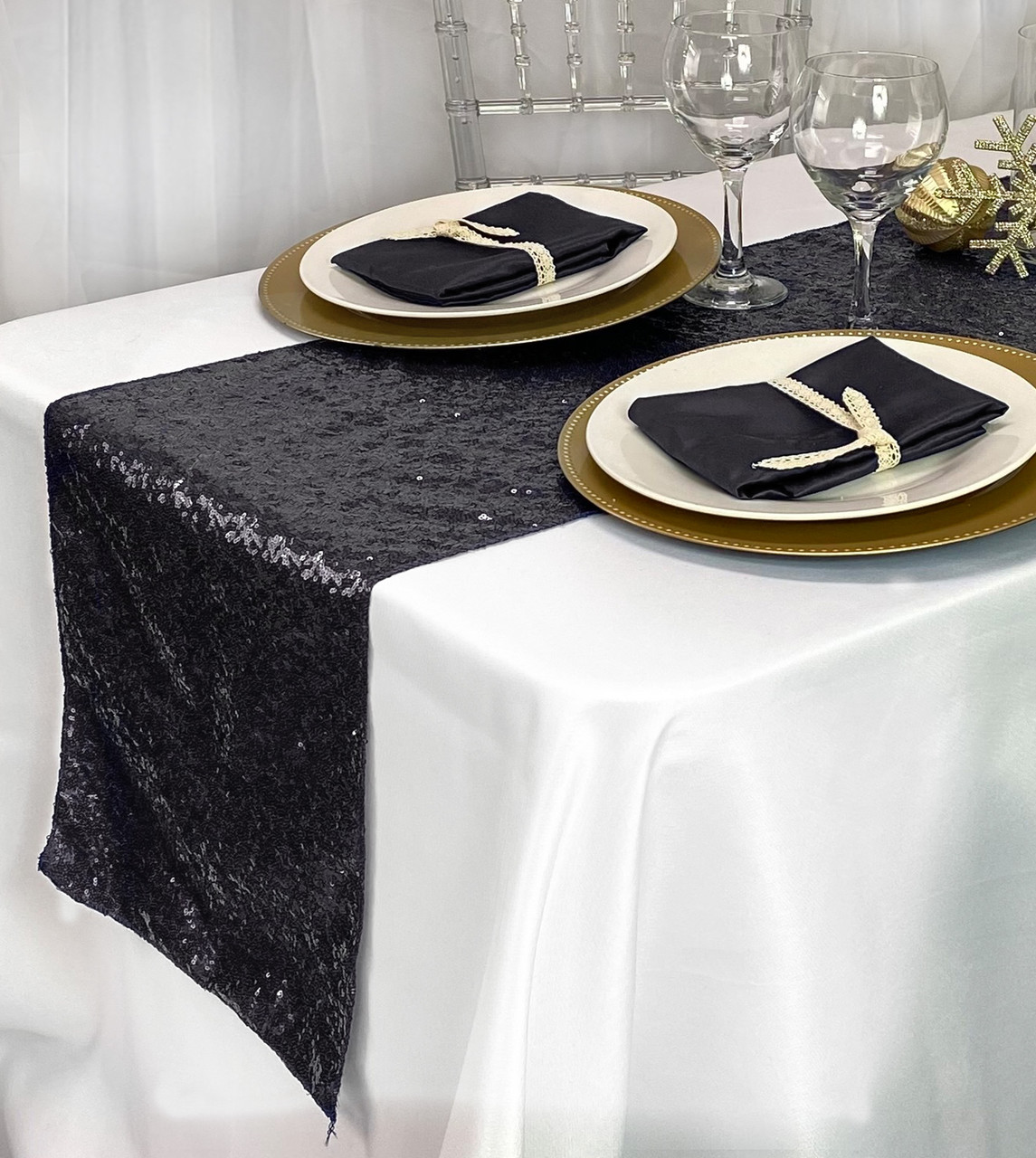 Authentic goods are sold online Wholesale Price Black Table Cover Black