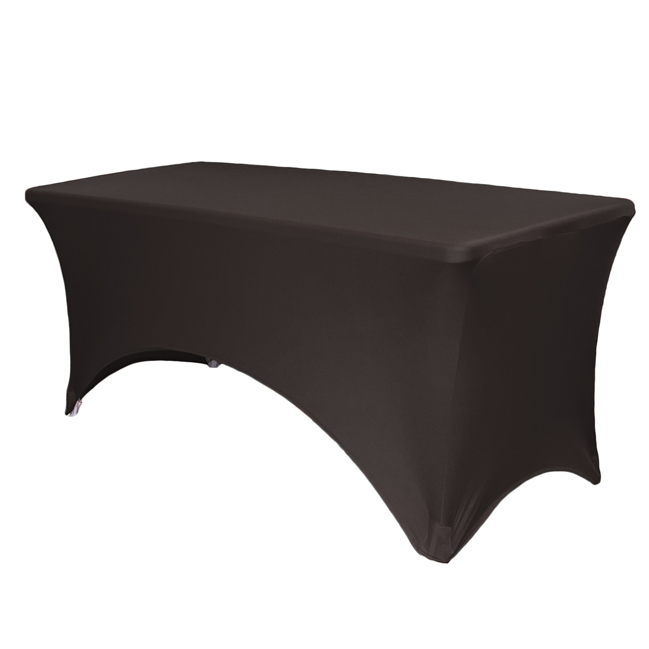 Stretch Spandex 5 ft Rectangular Table Cover Black